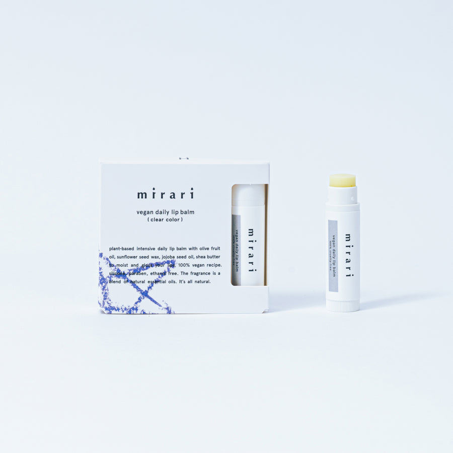 vegan daily lip balm - clear color -